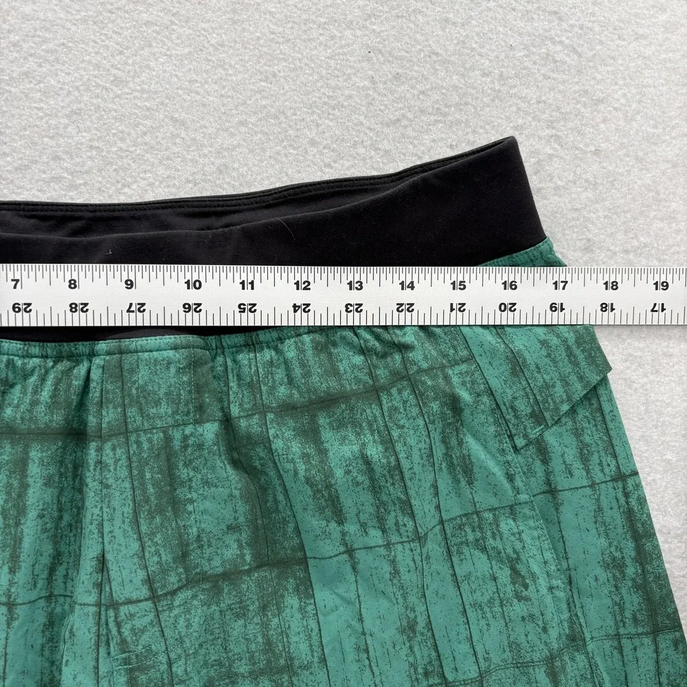 Lululemon Pace Breaker Shorts Mens Large Blue Green Vintage Abstract Running - Picture 5 of 11